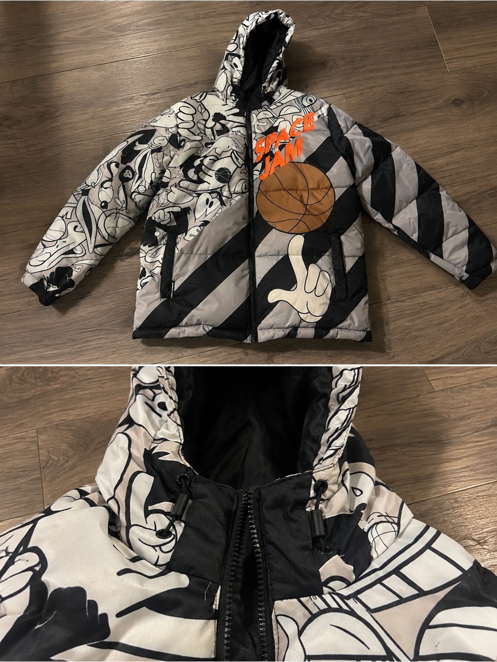 Official Members Only x Space Jam Men’s Puffer Jacket - Medium (oversized)